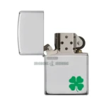 Zippo A Bit O' Luck Four-Leaf Clover Windproof Lighter, High Polish Chrome thumbnail