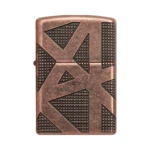 Zippo Armor Geometric 360 Design Antique Copper Windproof Lighter (49036) thumbnail