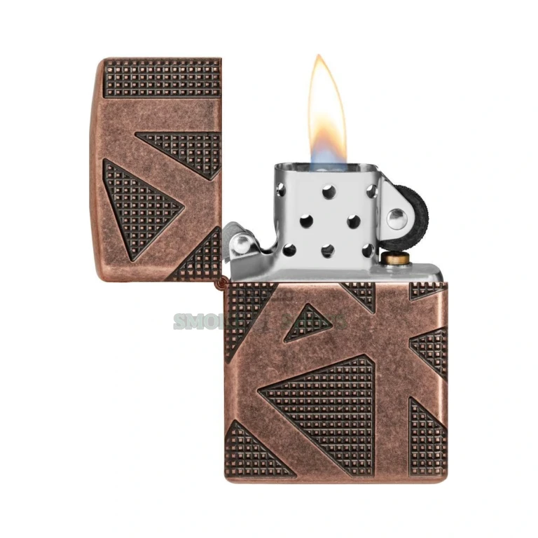 Zippo Armor 49036 antique copper lighter in its luxury display box at El Paso Smoke Shops