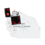 Zippo Black Cat Design Lighter, Black Matte (48453) — Color Image thumbnail