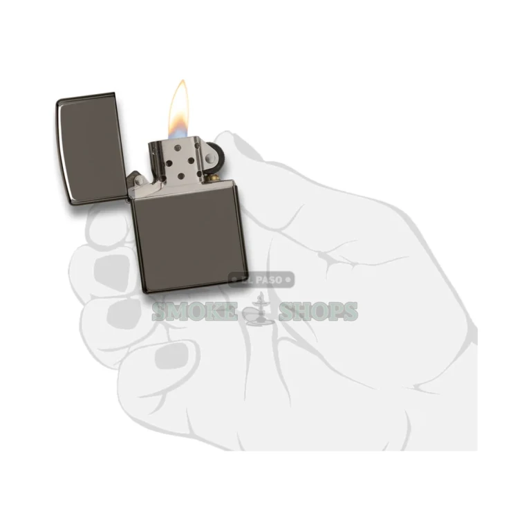 Bottom of the Zippo Black Ice 150 lighter showing the model stamp