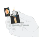 Zippo Black Light Mountain Waterfall Design Lighter, Black Matte (48676) thumbnail