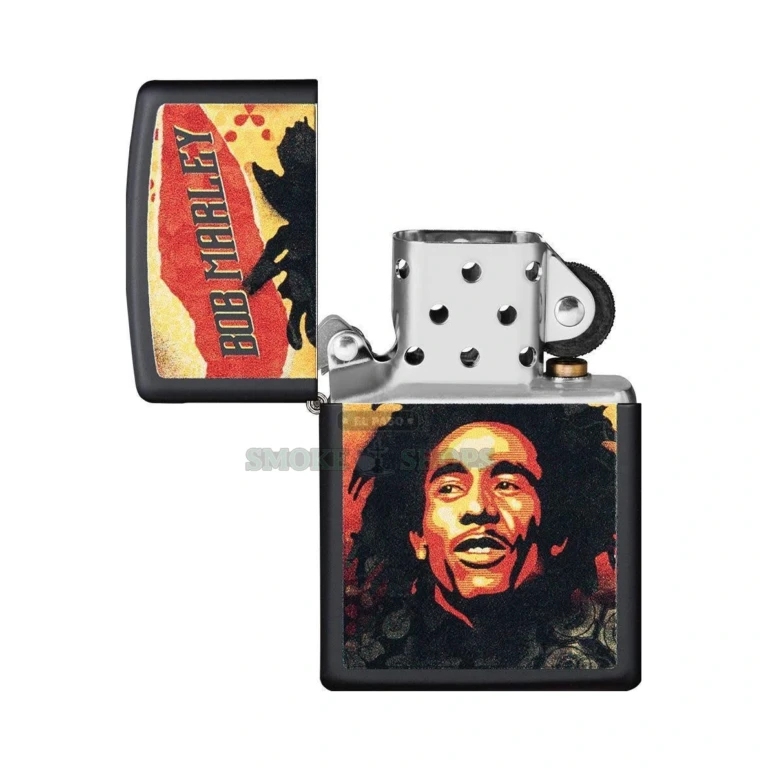 Bottom of the Zippo Bob Marley 49154 Classic case showing the Zippo stamp