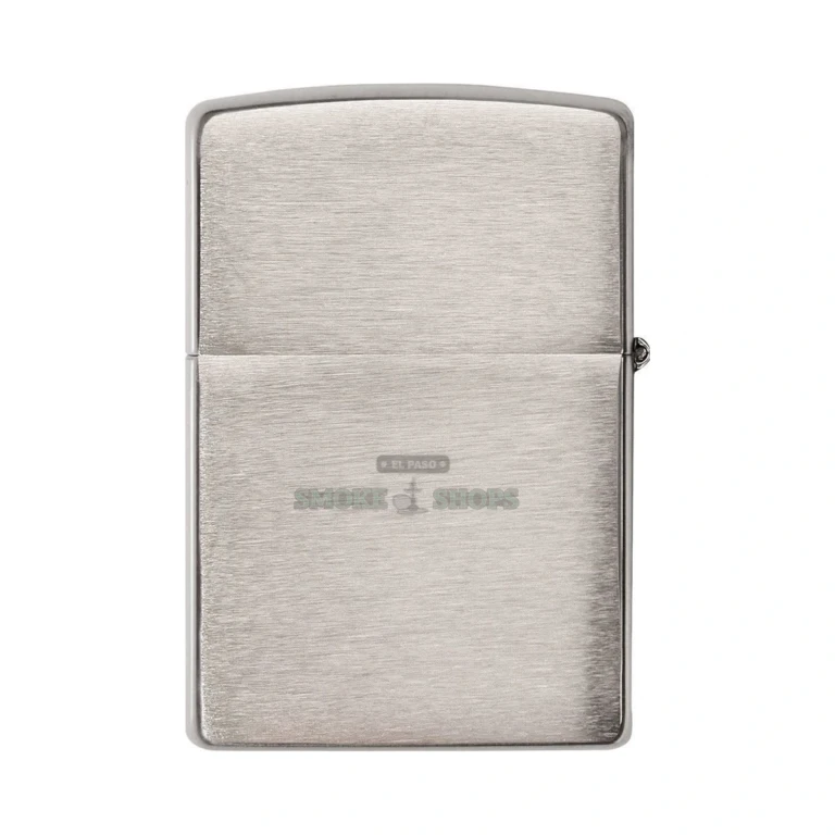 Zippo Classic Brushed Chrome Windproof Lighter model 200 closed, front view