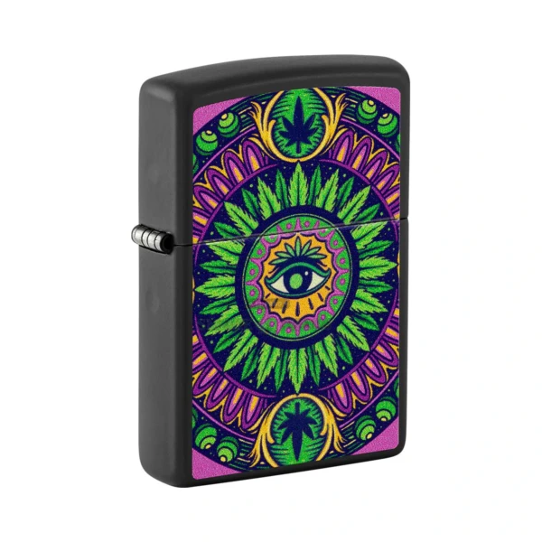 Zippo Cannabis Pattern Design Lighter, Black Matte (48583) in El Paso