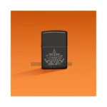 Zippo Cannabis Design Laser-Engraved Lighter, High Polish Black (48926) thumbnail