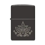 Zippo Cannabis Design Laser-Engraved Lighter, High Polish Black (48926) thumbnail