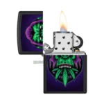 Zippo Cannabis Gorilla Design Black Light Windproof Lighter, Black Matte (48585) thumbnail