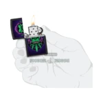 Zippo Cannabis Gorilla Design Black Light Windproof Lighter, Black Matte (48585) thumbnail