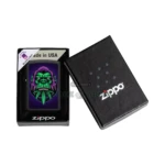 Zippo Cannabis Gorilla Design Black Light Windproof Lighter, Black Matte (48585) thumbnail