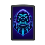 Zippo Cannabis Gorilla Design Black Light Windproof Lighter, Black Matte (48585) thumbnail