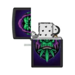 Zippo Cannabis Gorilla Design Black Light Windproof Lighter, Black Matte (48585) thumbnail