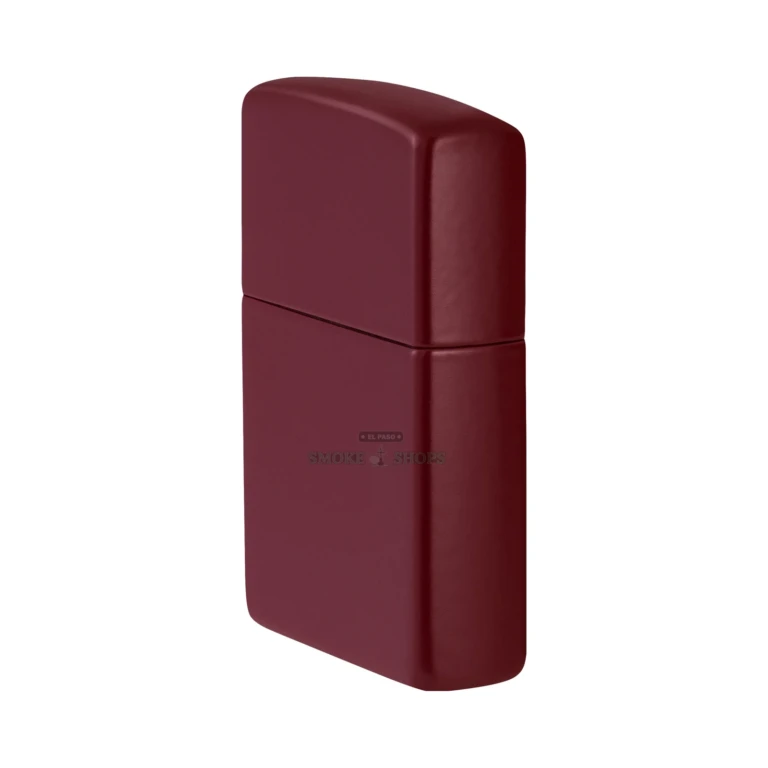 Side profile of the Merlot red Zippo lighter, full-size 2.25 inch pocket lighter