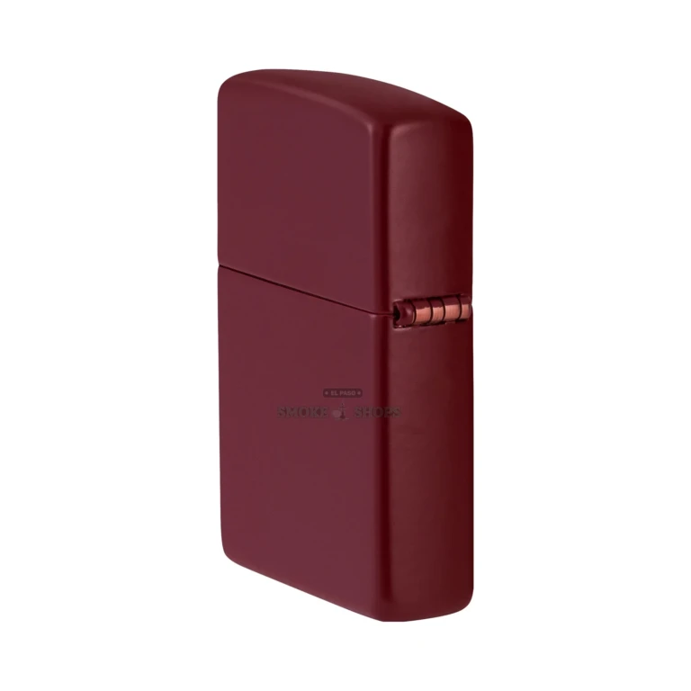 Zippo Classic Merlot windproof lighter model 46021 with a rich red matte brass case, lid closed