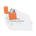 Zippo Classic Orange Matte with Zippo Logo Windproof Lighter (231ZL) thumbnail