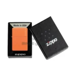Zippo Classic Orange Matte with Zippo Logo Windproof Lighter (231ZL) thumbnail