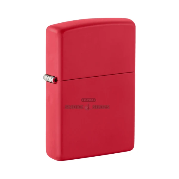 Zippo 233 Classic Red Matte windproof lighter, closed, showing the plain no-gloss red finish