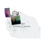 Zippo Colorful Sky Design 540 Color Windproof Lighter, 540 Tumbled Chrome (48771) thumbnail