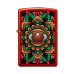 Zippo Counter Culture Eye Design Windproof Lighter, Metallic Red (48678) thumbnail