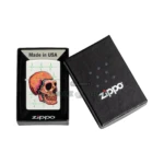 Zippo Cyber Skull Design Windproof Lighter, White Matte (48659) thumbnail