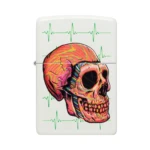 Zippo Cyber Skull Design Windproof Lighter, White Matte (48659) thumbnail