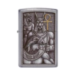 Zippo Egyptian Gods Design Windproof Lighter, Street Chrome (49406) thumbnail