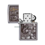 Zippo Egyptian Gods Design Windproof Lighter, Street Chrome (49406) thumbnail