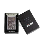 Zippo Egyptian Gods Design Windproof Lighter, Street Chrome (49406) thumbnail