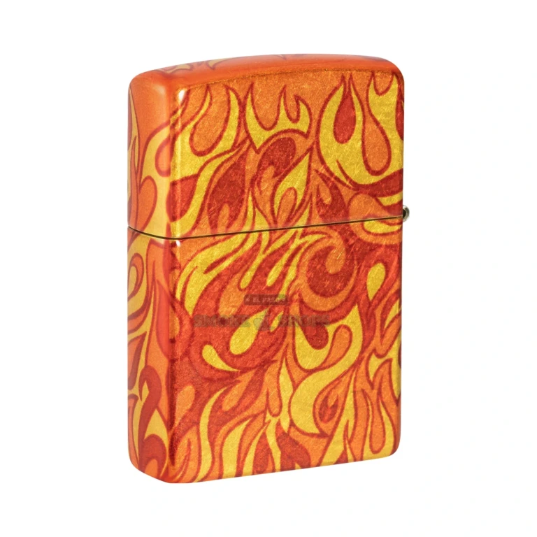 Lid-open view of the Zippo 48981 Fire 540 Fusion lighter showing the windproof insert