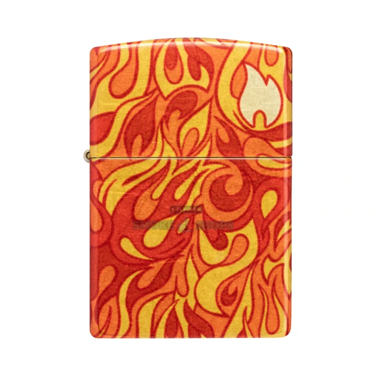 Zippo Fire Design 540 Fusion windproof lighter 48981 in 540 Tumbled Brass with full-wrap flickering flames