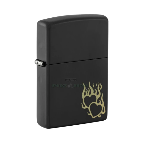 Zippo Fire Heart Design Black Matte Windproof Lighter (46004) in El Paso