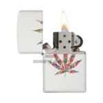 Zippo Floral Weed Design Lighter, White Matte (29730) in El Paso thumbnail