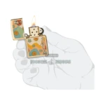 Zippo Flower Power Design Windproof Lighter, High Polish Brass (48503) thumbnail