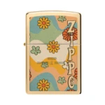 Zippo Flower Power Design Windproof Lighter, High Polish Brass (48503) thumbnail