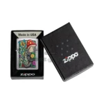 Zippo Freaky Nature Design Windproof Lighter, Brushed Chrome (48635) thumbnail