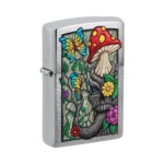Zippo Freaky Nature Design Windproof Lighter, Brushed Chrome (48635) thumbnail