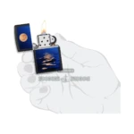 Zippo Full Moon Design Black Light Lighter, Black Matte (49810) thumbnail