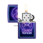 Zippo Gamer 'Play & Win' Design Lighter, Purple Matte (49157) in El Paso thumbnail