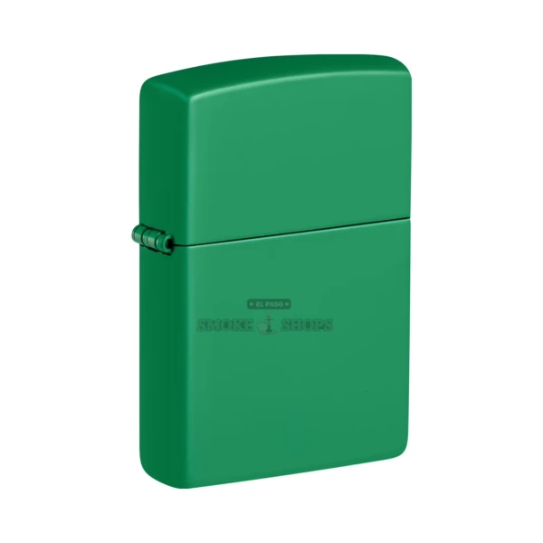 Zippo Classic grass green matte windproof lighter model 48629 standing closed upright