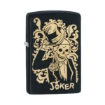Zippo Joker Lighter, Black Matte with Bronze Laser Engraving (29632) thumbnail