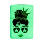 Zippo Lady Cannabis Design Glow in the Dark Windproof Lighter (49837) thumbnail