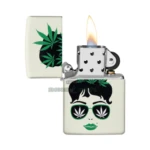 Zippo Lady Cannabis Design Glow in the Dark Windproof Lighter (49837) thumbnail