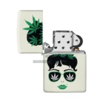 Zippo Lady Cannabis Design Glow in the Dark Windproof Lighter (49837) thumbnail