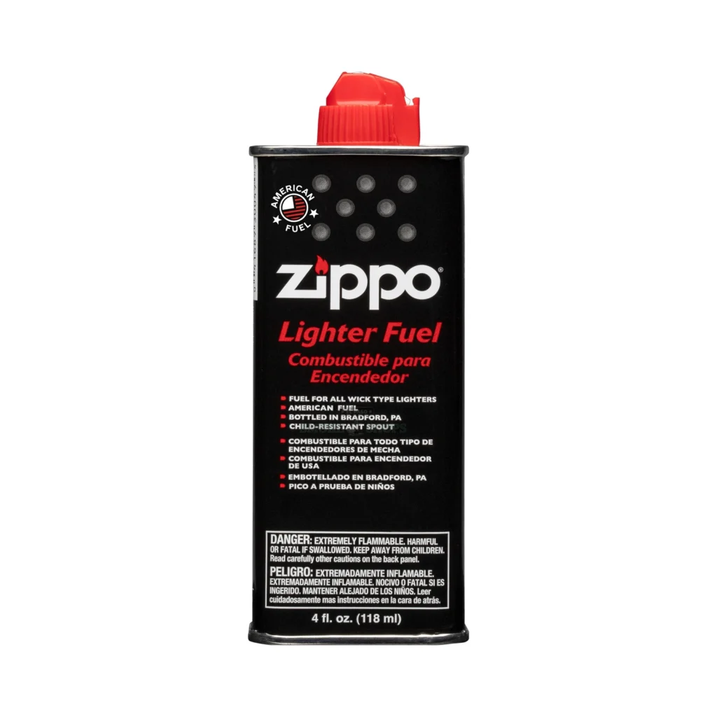 Zippo 4oz premium naphtha lighter fluid can sold at El Paso Smoke Shops