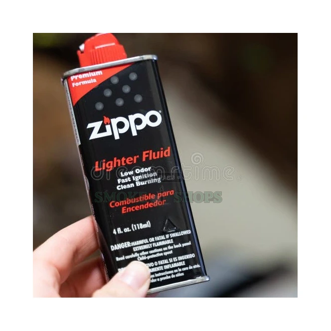 Zippo Fluid 4oz Kerosine refilling a Zippo windproof lighter wick in El Paso, precise flip-up spout pour