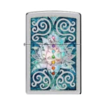 Zippo Lotus Flower Design Fusion Windproof Lighter, High Polish Chrome (48592) thumbnail