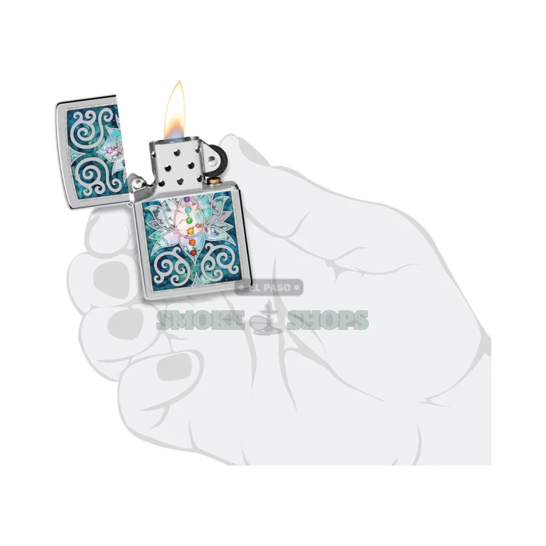 Bottom stamp on the case of the Zippo 48592 Lotus Flower Fusion lighter