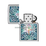Zippo Lotus Flower Design Fusion Windproof Lighter, High Polish Chrome (48592) thumbnail