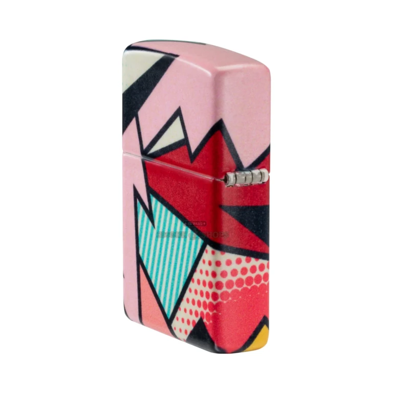 Zippo Love Design 540 Matte windproof lighter model 46013 with full-wrap comic LOVE graphics, closed and standing upright