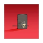 Zippo Lucky 7 Gambling Design Lighter, Laser Two-Tone Black Ice (48913) thumbnail